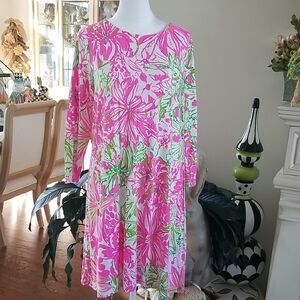 Vibrant Floral Long Sleeve Dress